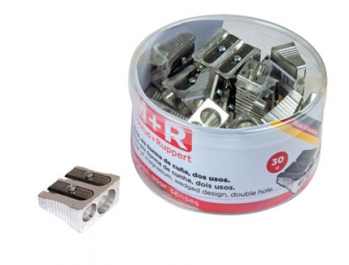 Apara lapis m+r 211 metalico 2 usos retangular frasco de 30 unidades , Memorex , 75500 , 4004627012015